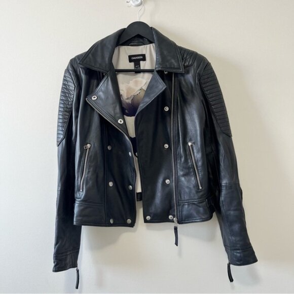 Danier Genuine Lamb Leather Biker Jacket Size XS - Picture 3 of 15